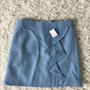 J. Crew wool ruffle mini skirt